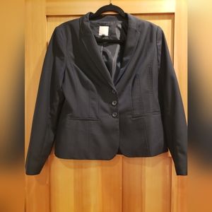 Halogen Navy Cropped Blazer 10P